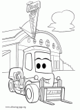 Dottie, a forklift coloring page
