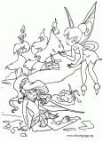 Tinker Bell apologizing to Vidia  coloring page