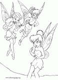 Tinker Bell, Fawn and Rosetta coloring page