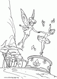 Tinkerbell singing and dancing coloring page