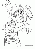 Tom chasing Jerry coloring page