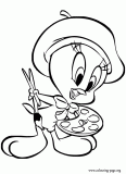 Tweety Bird artist coloring page