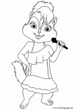 Brittany singing coloring page