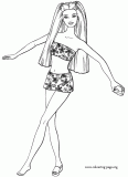 Barbie doll coloring page