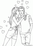 Barbie and Ken coloring page