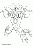 Fredzilla coloring page