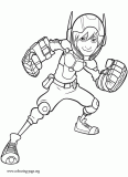 Hiro Hamada, leader of Big Hero 6 coloring page