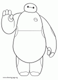 Cute Baymax coloring page