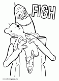 Fish coloring page