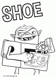 Shoe coloring page