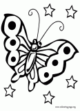 A pretty butterfly with big open wings coloring page
