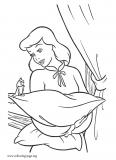 Cinderella talking with her friend coloring page