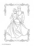 Cinderella and Prince Charming coloring page