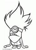 Evil minion coloring page