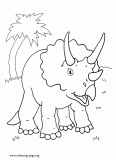 A Triceratops Dinosaur coloring page