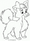 A lovely dog coloring page