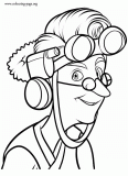 Professor Bomba coloring page