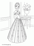 Anna, princess of Arendelle coloring page