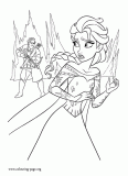 The guard corners Elsa coloring page