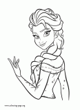 Queen Elsa coloring page