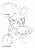 Olaf dreaming coloring page