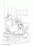 Ana lonely without Elsa coloring page