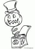 Halloween pumpkin coloring page