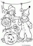Halloween party coloring page
