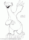 Sid - Continental Drift coloring page