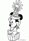Mickey's birthday coloring page