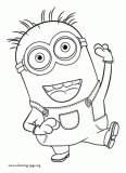 Minion Phil coloring page
