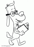 Mr. Peabody, a talking dog coloring page