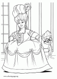 Marie Antoinette, the queen of France coloring page