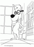 Mr. Peabody, the smartest dog coloring page