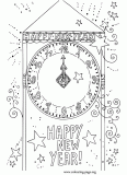 New Year countdown coloring page