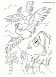 Linda, Jewel and Blu coloring page