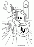 Tow Mater - Cars Movie coloring page
