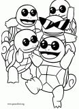 Squirtle Squad coloring page