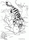 Winnie the Pooh and Tigger coloring page