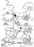 Winnie the Pooh, Piglet and Eeyore coloring page