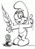 Brainy Smurf coloring page