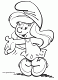 Smurfette coloring page