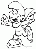 Skater Smurf coloring page
