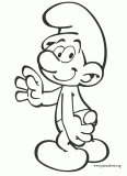 Clumsy Smurf coloring page