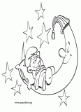 Lazy Smurf - Sleepy coloring page
