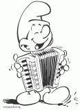 Harmony Smurf coloring page