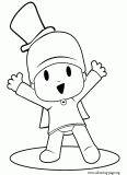 Pocoyo magician coloring page