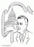 Franklin Delano Roosevelt coloring page