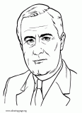 President Franklin D. Roosevelt coloring page