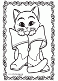 Puss In Boots as a kitten coloring page